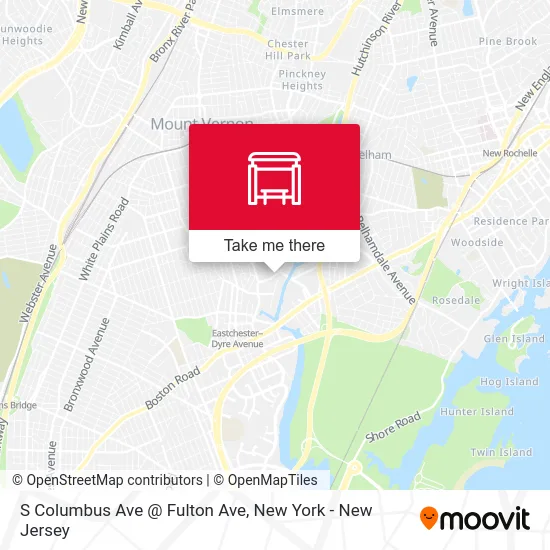 S Columbus Ave @ Fulton Ave map