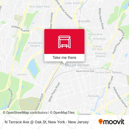 N Terrace Ave @ Oak St map