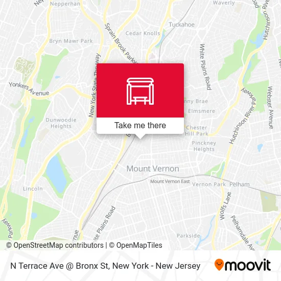 N Terrace Ave @ Bronx St map