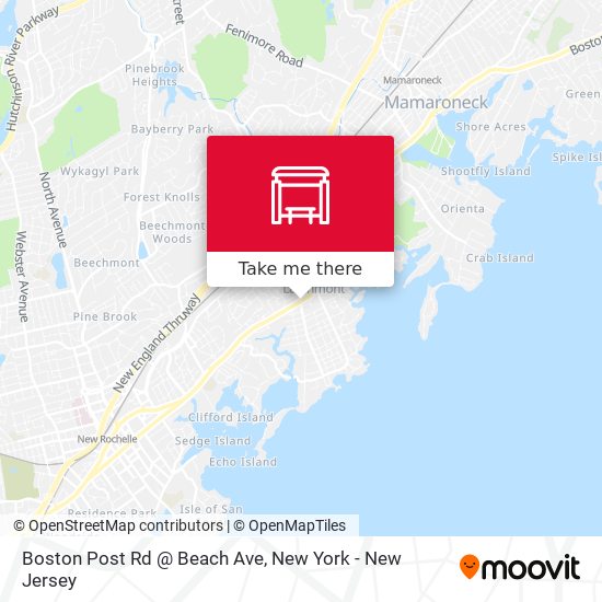 Boston Post Rd @ Beach Ave map