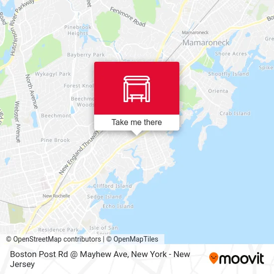 Boston Post Rd @ Mayhew Ave map
