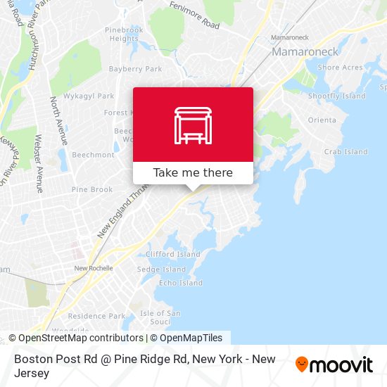 Boston Post Rd @ Pine Ridge Rd map