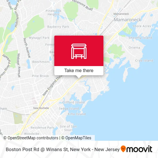 Boston Post Rd @ Winans St map