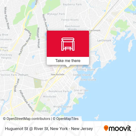 Huguenot St @ River St map