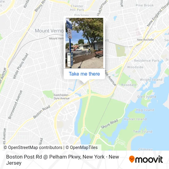 Boston Post Rd @ Pelham Pkwy map