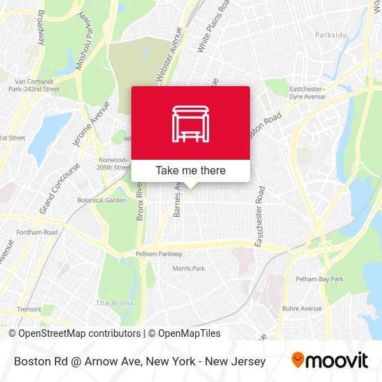 Boston Rd @ Arnow Ave map