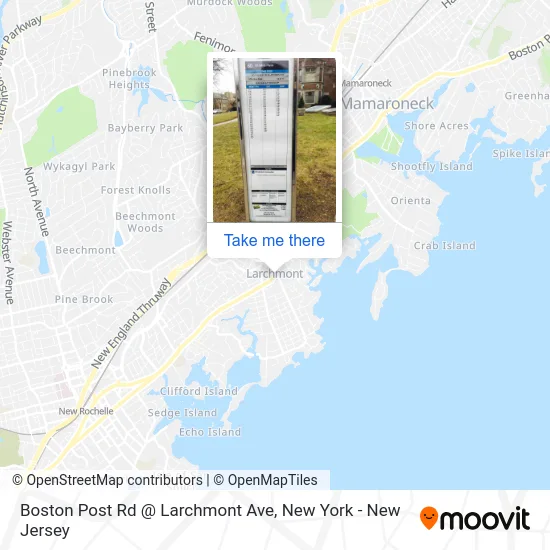 Boston Post Rd @ Larchmont Ave map