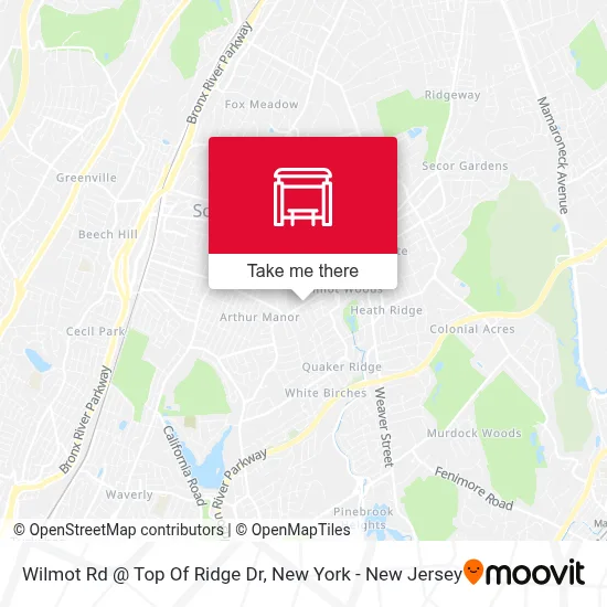 Wilmot Rd @ Top Of Ridge Dr map