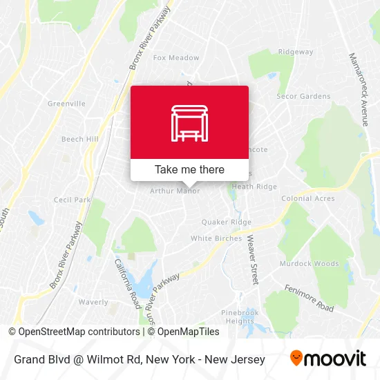 Grand Blvd @ Wilmot Rd map