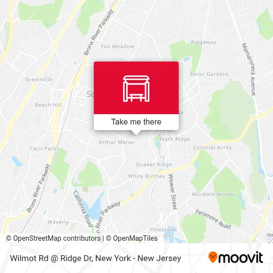 Wilmot Rd @ Ridge Dr map