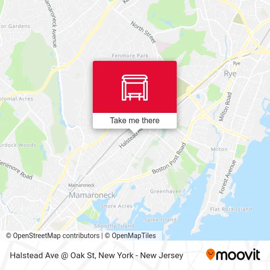 Halstead Ave @ Oak St map