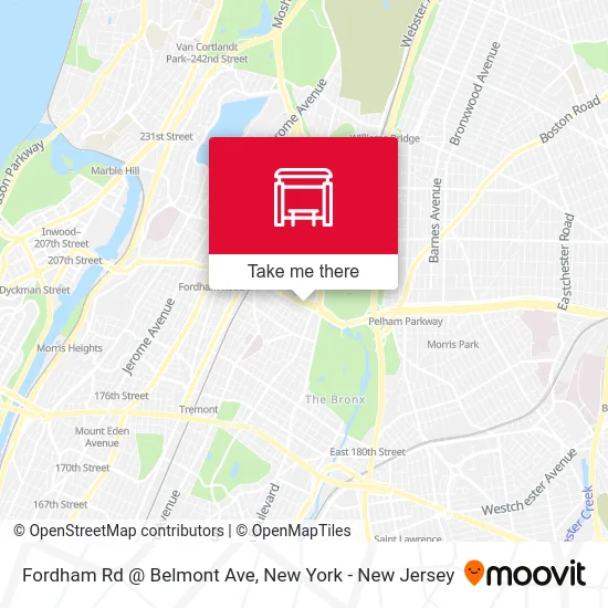 Fordham Rd @ Belmont Ave map