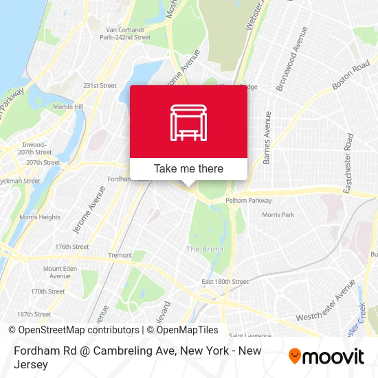 Fordham Rd @ Cambreling Ave map