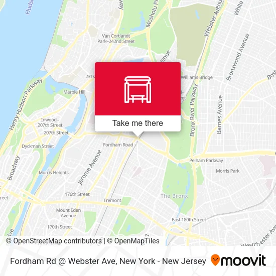 Fordham Rd @ Webster Ave map