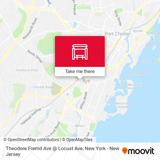 Theodore Fremd Ave @ Locust Ave map