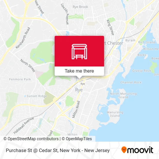 Purchase St @ Cedar St map