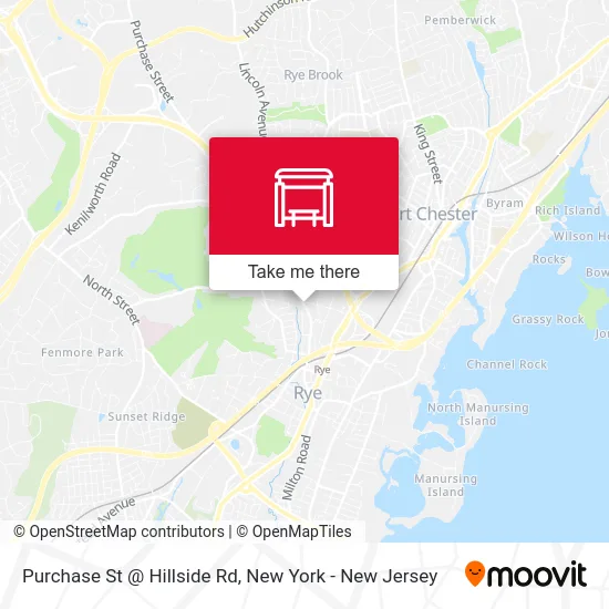 Purchase St @ Hillside Rd map