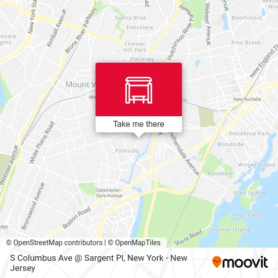 S Columbus Ave @ Sargent Pl map
