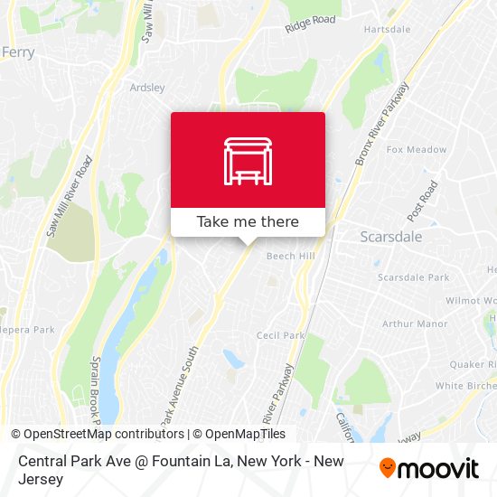 Central Park Ave @ Fountain La map