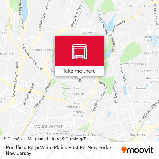 Pondfield Rd @ White Plains Post Rd map