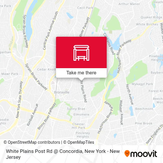 White Plains Post Rd @ Concordia map