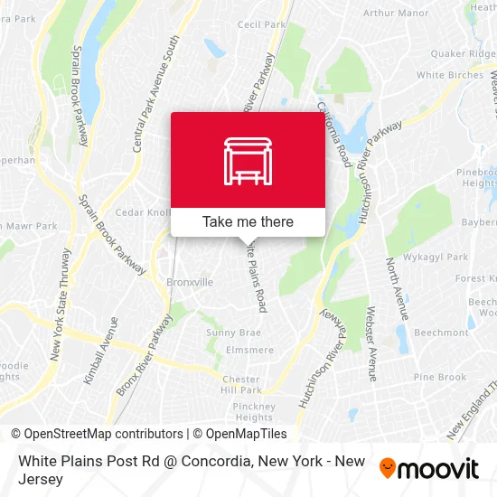 White Plains Post Rd @ Concordia map