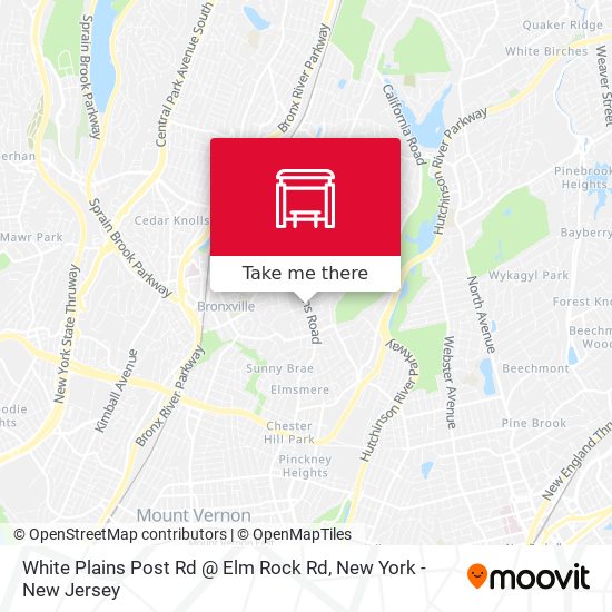 Mapa de White Plains Post Rd @ Elm Rock Rd