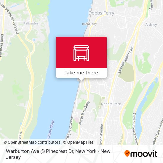 Warburton Ave @ Pinecrest Dr map