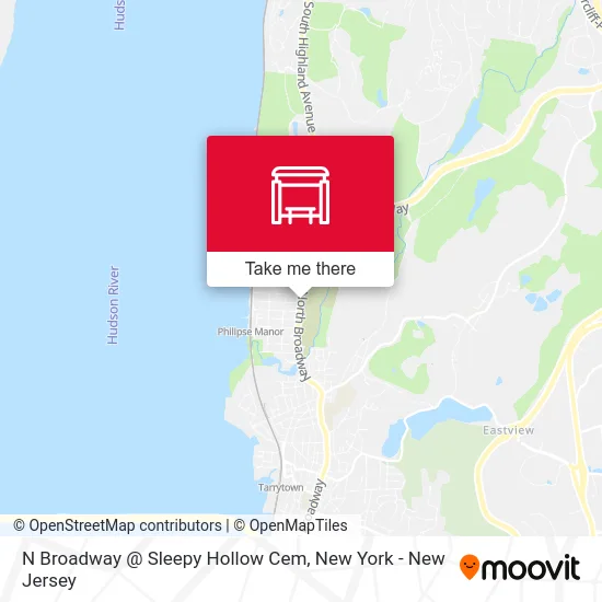 N Broadway @ Sleepy Hollow Cem map