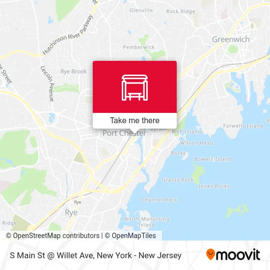 S Main St @ Willet Ave map