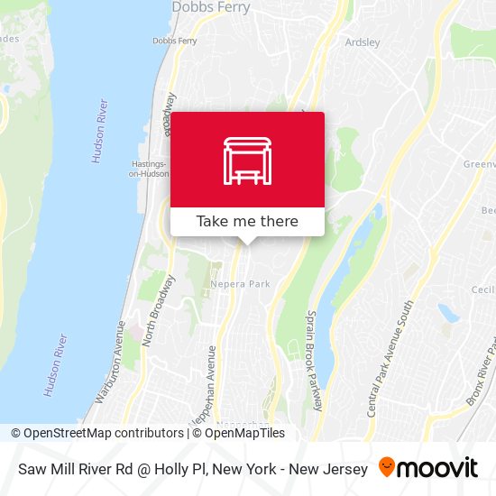 Saw Mill River Rd @ Holly Pl map