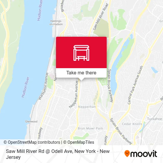 Saw Mill River Rd @ Odell Ave map