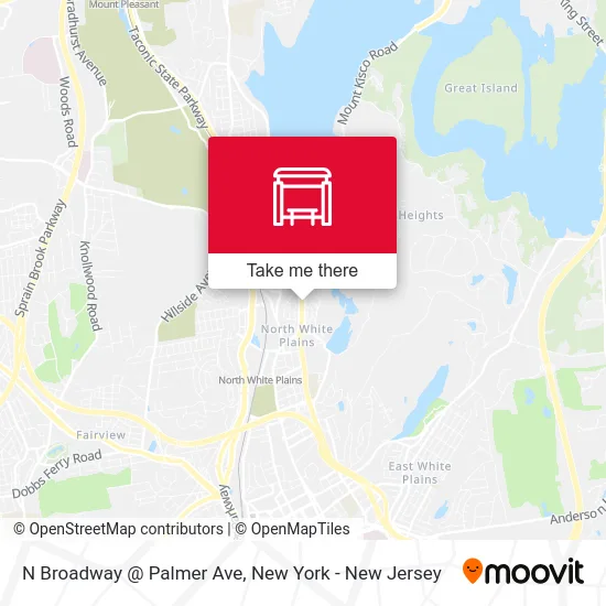 N Broadway @ Palmer Ave map