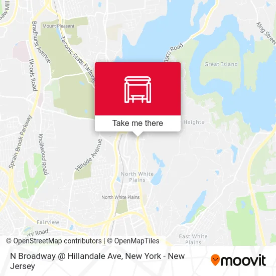 N Broadway @ Hillandale Ave map