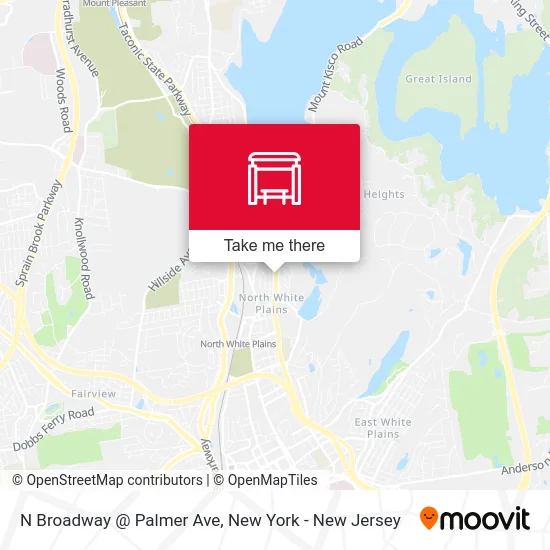 N Broadway @ Palmer Ave map