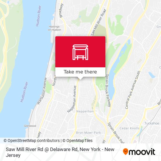 Saw Mill River Rd @ Delaware Rd map