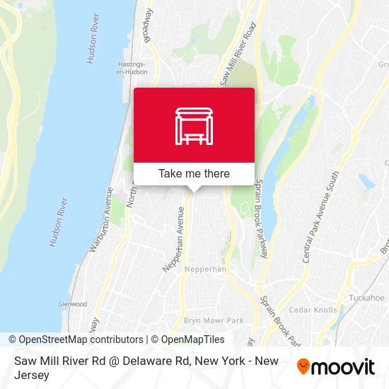 Saw Mill River Rd @ Delaware Rd map