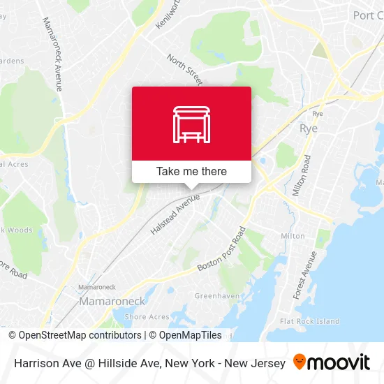 Harrison Ave @ Hillside Ave map