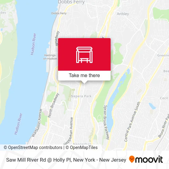 Saw Mill River Rd @ Holly Pl map