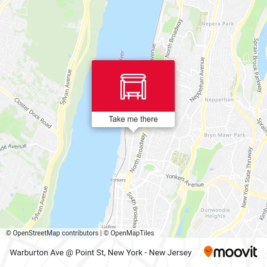 Warburton Ave @ Point St map
