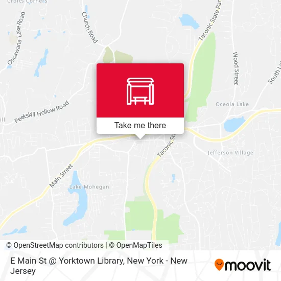 E Main St @ Yorktown Library map