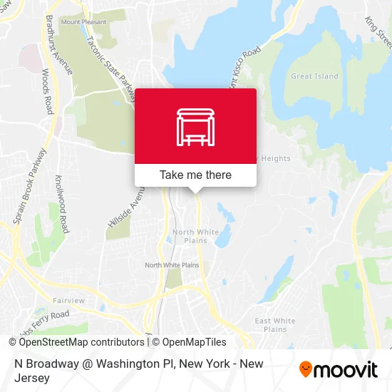 N Broadway @ Washington Pl map