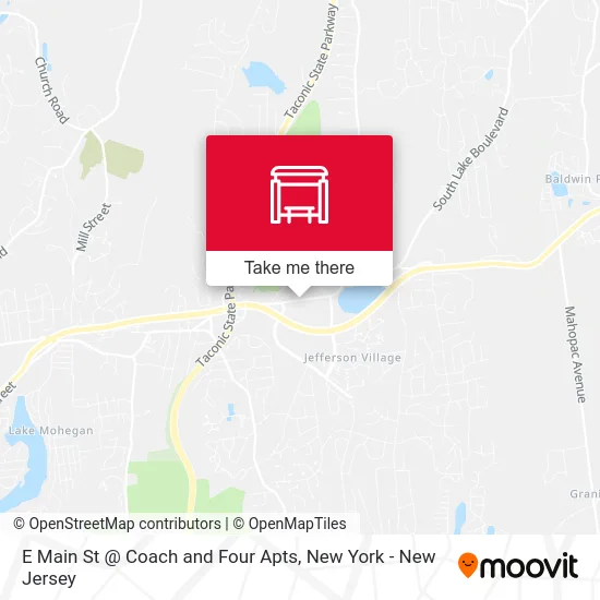 E Main St @ Coach and Four Apts map