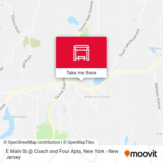 E Main St @ Coach and Four Apts map