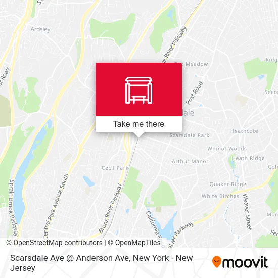 Scarsdale Ave @ Anderson Ave map
