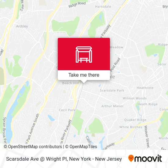 Scarsdale Ave @ Wright Pl map