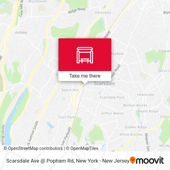 Mapa de Scarsdale Ave @ Popham Rd