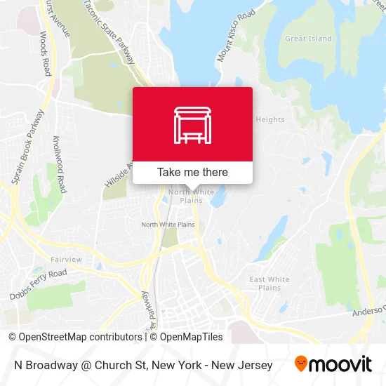 N Broadway @ Church St map