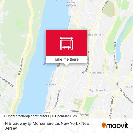 N Broadway @ Morsemere La map