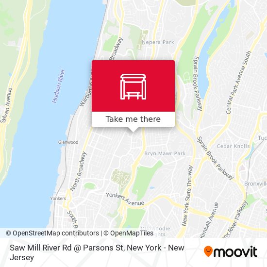 Saw Mill River Rd @ Parsons St map